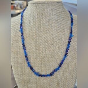 Elegant Blue Beaded Necklace